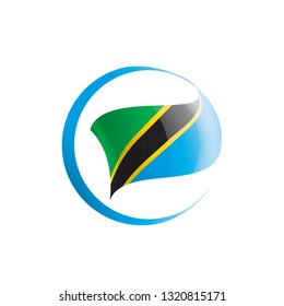 Tanzania flag, vector illustration on a white background