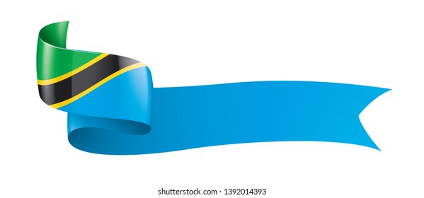 Tanzania flag, vector illustration on a white background