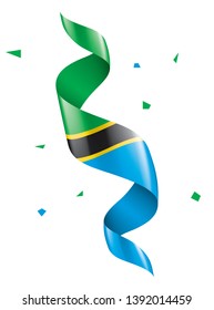 Tanzania flag, vector illustration on a white background