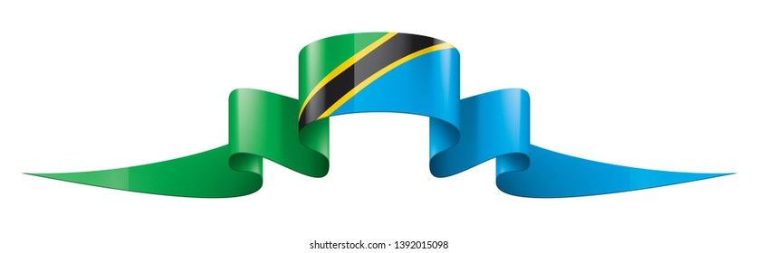 Tanzania flag, vector illustration on a white background