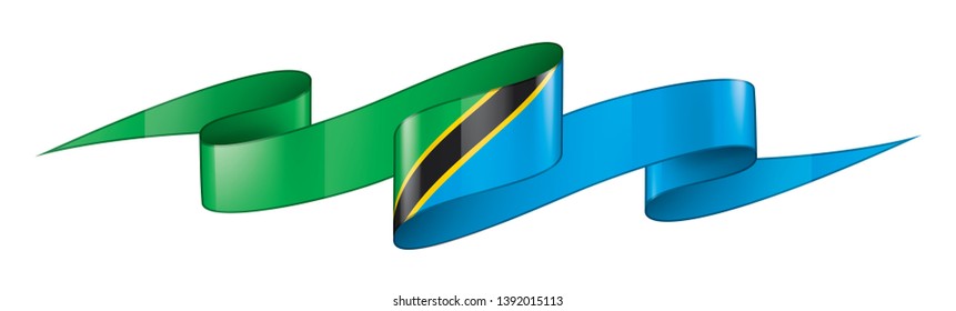 Tanzania flag, vector illustration on a white background