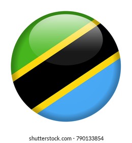 Tanzania Flag Vector Round Icon - Illustration