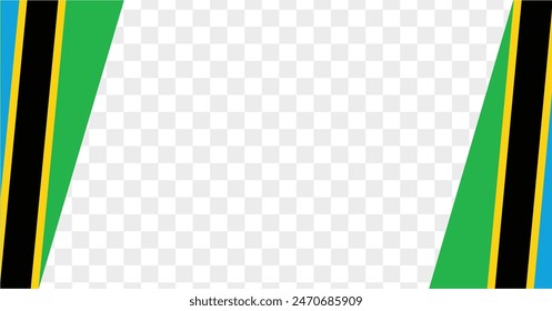 Tanzania flag wave isolated on png or transparent background vector illustration.