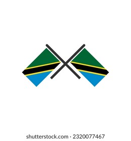 Indicadores de Tanzania conjunto de iconos, símbolo del símbolo del día de la independencia de Tanzania