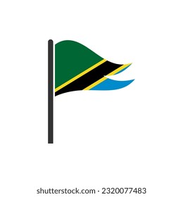 Tanzania flags icon set, Tanzania independence day icon set vector  sign symbol
