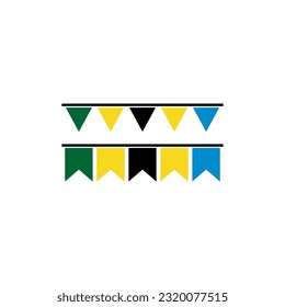 Tanzania flags icon set, Tanzania independence day icon set vector  sign symbol