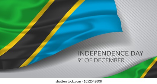 Tanzania Happy Independence Day Greeting Card Stock Vector (Royalty ...