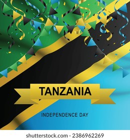 Tanzania Independence Day background. Civic Historical. Vector illustration.