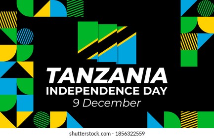 Tanzania independence day. December 9th. Vector Elements National Concept. Greeting, Card Poster, Web Banner Design EPS 10.