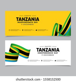 Tanzania independence day vector template. Design illustration for banner; advertising; greeting cards or print. Design happiness celebration.