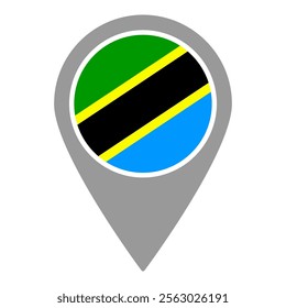 Tanzania Location Pin Icon Vector Illustration