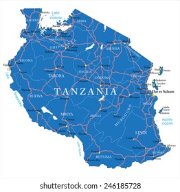 Tanzania map