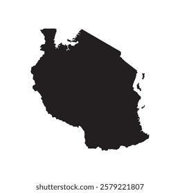Tanzania Map Icon Element Illustration Design