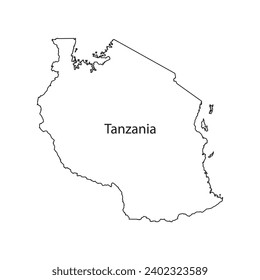 Tanzania map icon,vector illustration template design