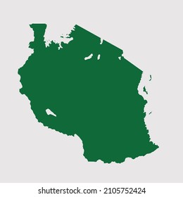 Tanzania map vector, Abstract design vector illustration Eps 10. Green color palette color. High Detailed on white background.