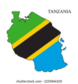 Tanzania map vector illustration. Global economy. Famous country. Eastern Africa. Africa.