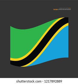 Tanzania national flag background texture.vector illustration.