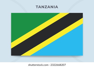 Tanzania national flag design template