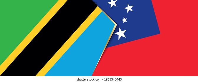 Banderas de Tanzania y Samoa, dos banderas vectoriales símbolo de relación o enfrentamiento.