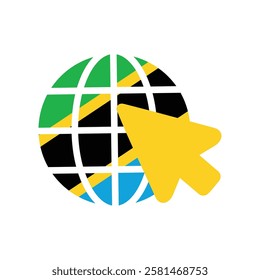 Tanzania search world flag icon