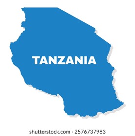 Tanzania simple flat vector illustration map