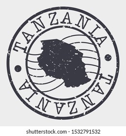 Tanzania Stamp Postal. Map Silhouette Seal. Passport Round Design. Vector Icon. Design Retro Travel.