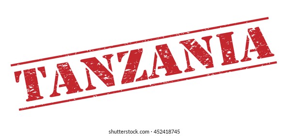 tanzania vector stamp on white background