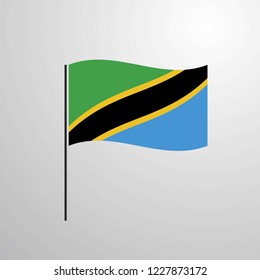Bandera ondulada de Tanzania