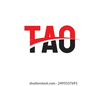 ILUSTRACIÓN VECTORIAL de diseño de logotipo inicial de letra TAO