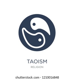 Taoism icon. Trendy flat vector Taoism icon on white background from Religion collection, vector illustration can be use for web and mobile, eps10