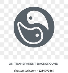Taoism icon. Trendy flat vector Taoism icon on transparent background from Religion collection. 