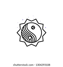 Taoism, yin yang, China culture icon. Element of China culture icon. Thin line icon for website design and development, app development. 