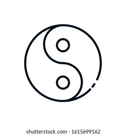 Taoism yin and yang symbol design, Religion culture belief religious faith god spiritual meditation and traditional theme Vector illustration