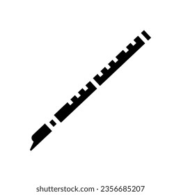 taoist flute taoism glyph icon vector. taoist flute taoism sign. isolated symbol illustration