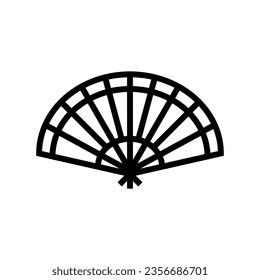 taoist ritual fan taoism line icon vector. taoist ritual fan taoism sign. isolated contour symbol black illustration