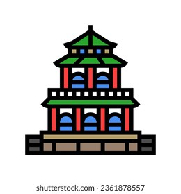 taoist temple taoism color icon vector. taoist temple taoism sign. isolated symbol illustration