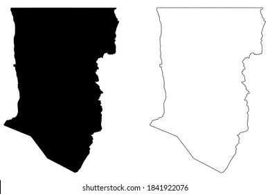 Taos County, New Mexico (U.S. county, United States of America, USA, U.S., US) map vector illustration, scribble sketch Taos map