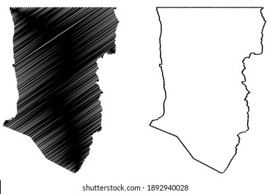 Taos County, New Mexico (U.S. county, United States of America, USA, U.S., US) map vector illustration, scribble sketch Taos map