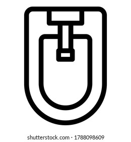 Tap bidet icon. Outline tap bidet vector icon for web design isolated on white background