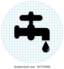 tap -  black vector icon
