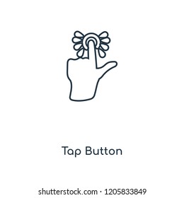Tap Button concept line icon. Linear Tap Button concept outline symbol design. This simple element illustration can be used for web and mobile UI/UX.