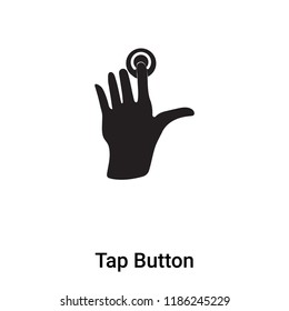 Tap Button icon vector isolated on white background, logo concept of Tap Button sign on transparent background, filled black symbol