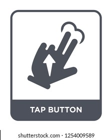 tap button icon vector on white background, tap button trendy filled icons from Hands and guestures collection, tap button simple element illustration