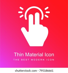 Tap Button red and pink gradient material white icon minimal design