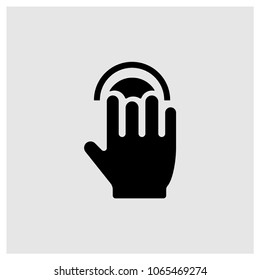 Tap button vector icon in trendy flat style isolated on grey background