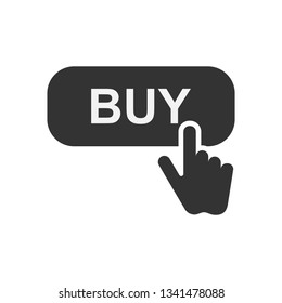 Tap to Buy Icon. Finger's Gesture to Choice Product or Services Online. Illustration As A Simple Vector Sign & Trendy Symbol for Design and Websites, Presentation or Mobile Application.

