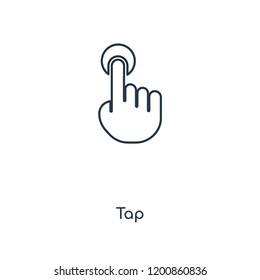 Tap concept line icon. Linear Tap concept outline symbol design. This simple element illustration can be used for web and mobile UI/UX.