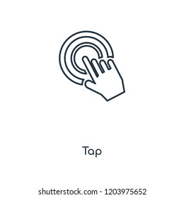 Tap concept line icon. Linear Tap concept outline symbol design. This simple element illustration can be used for web and mobile UI/UX.