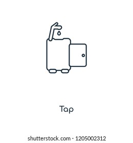 Tap concept line icon. Linear Tap concept outline symbol design. This simple element illustration can be used for web and mobile UI/UX.