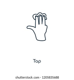 Tap concept line icon. Linear Tap concept outline symbol design. This simple element illustration can be used for web and mobile UI/UX.